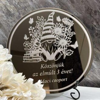 Egyedi, névre szóló dísztükör pedagógusoknak (20 cm)