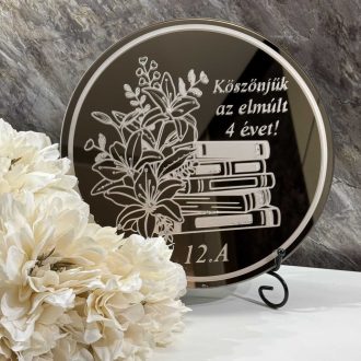 Egyedi, névre szóló dísztükör pedagógusoknak (20 cm)